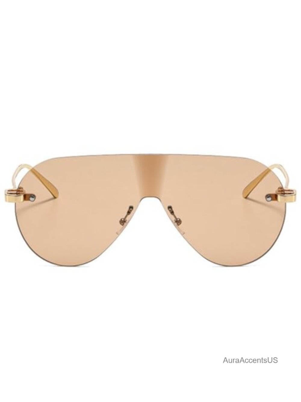 Retro Rimless Pilot Sunglasses Oversized Gradient UV400 Unisex